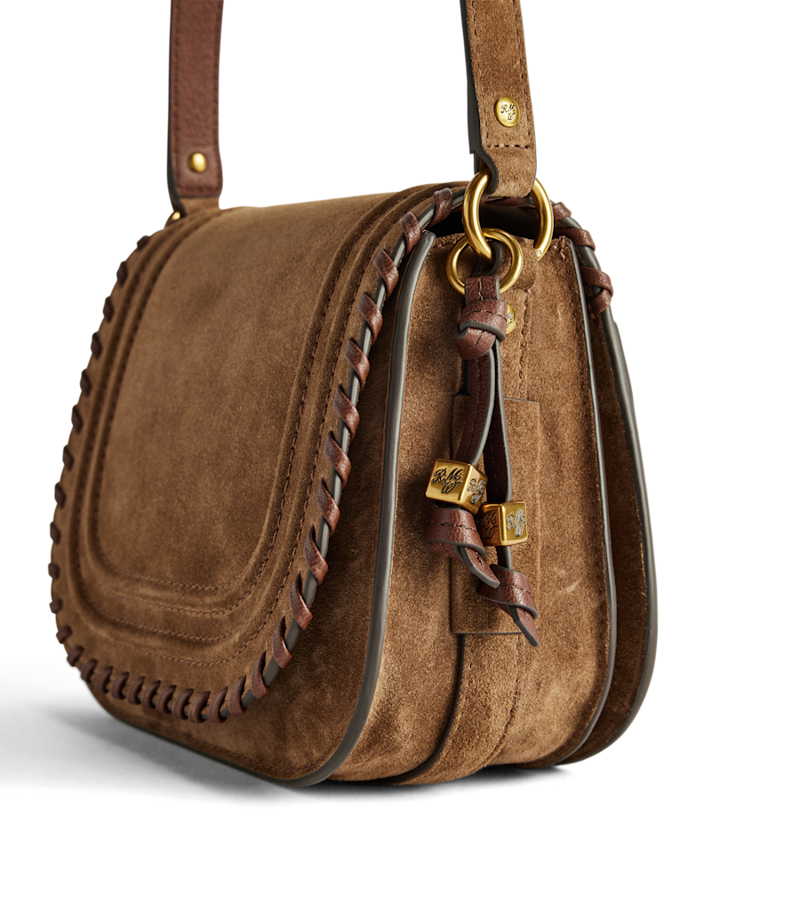 RM Williams Nomad Suede Saddle Bag in Cognac-5