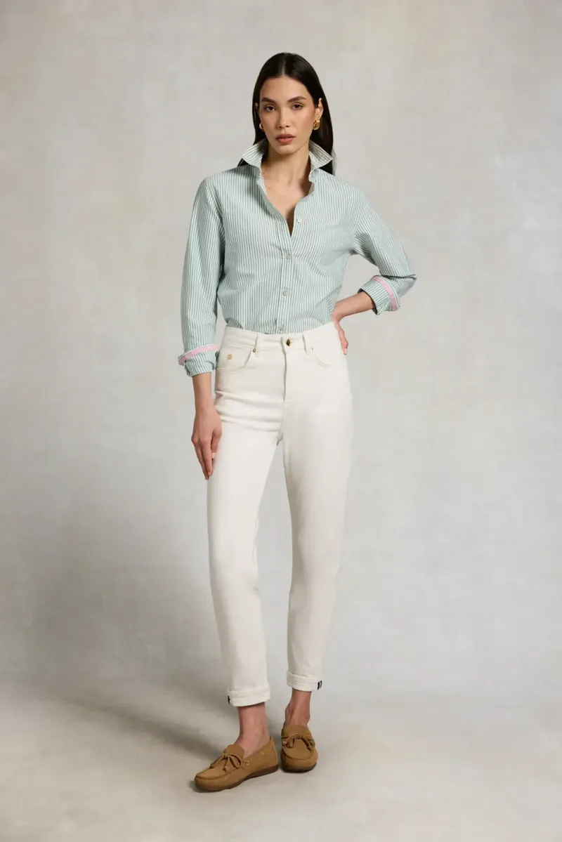 Holland Cooper Chantilly Slim Jean in White-1