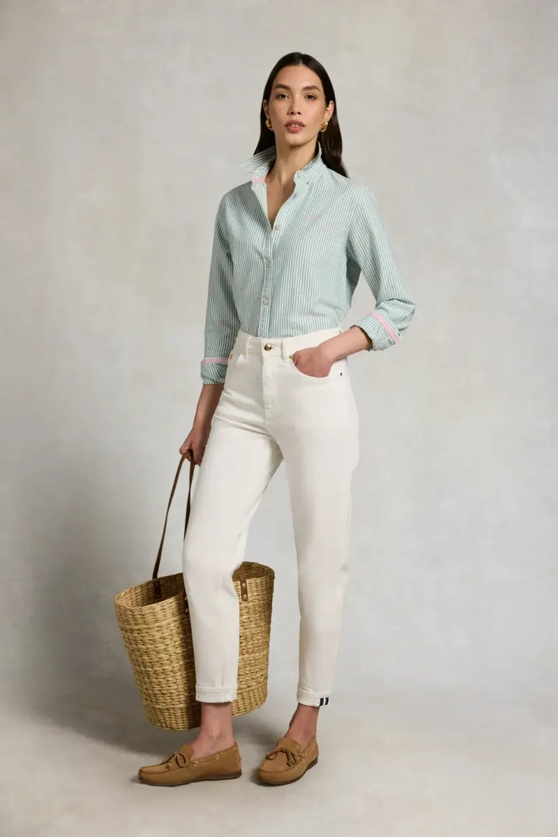 Holland Cooper Chantilly Slim Jean in White-2