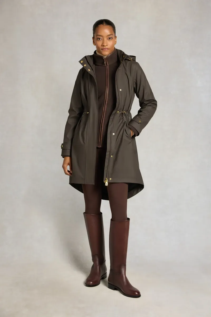 Holland Cooper Chartwell Waterproof Parka in Chocolate-1