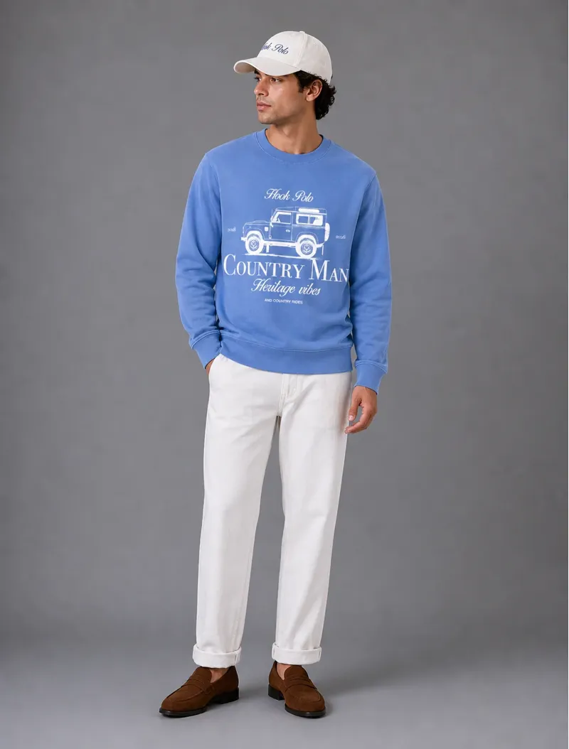 Hook Polo Landy Countryman Sweatshirt in Blue-1