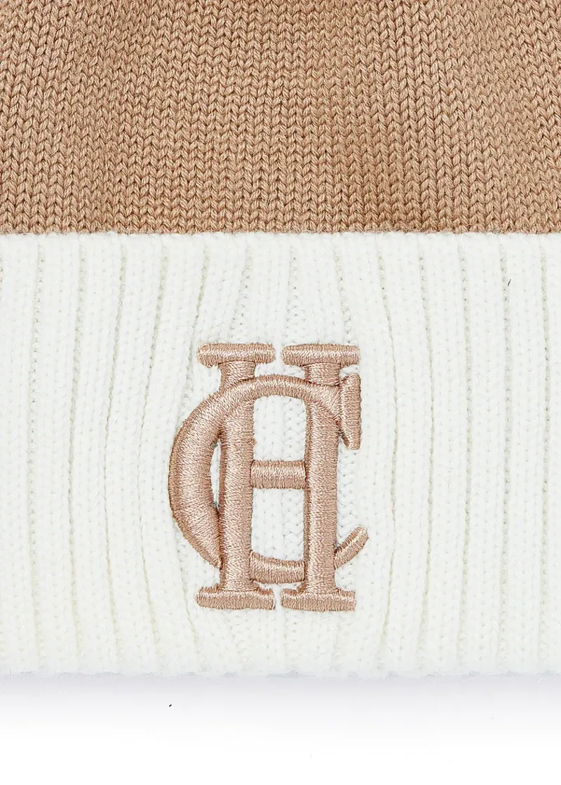 Holland Cooper Chelsea Merino Bobble Hat Camel-1