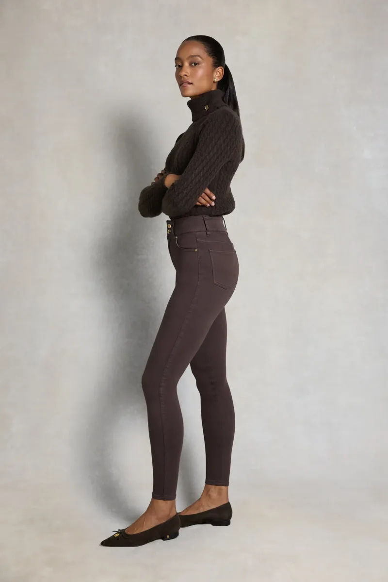 Holland Cooper Contour Skinny Jeans in Bournville-3