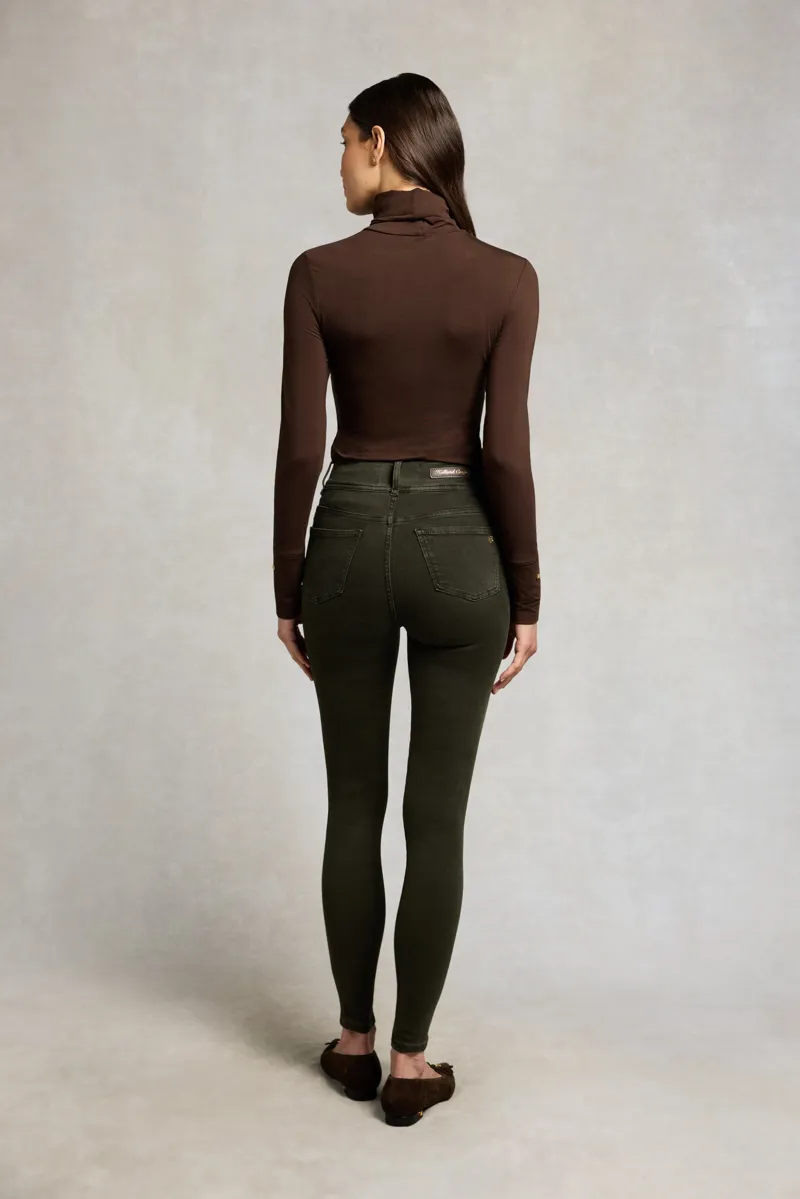 Holland Cooper Countour Skinny Jeans in Dark Pine-3
