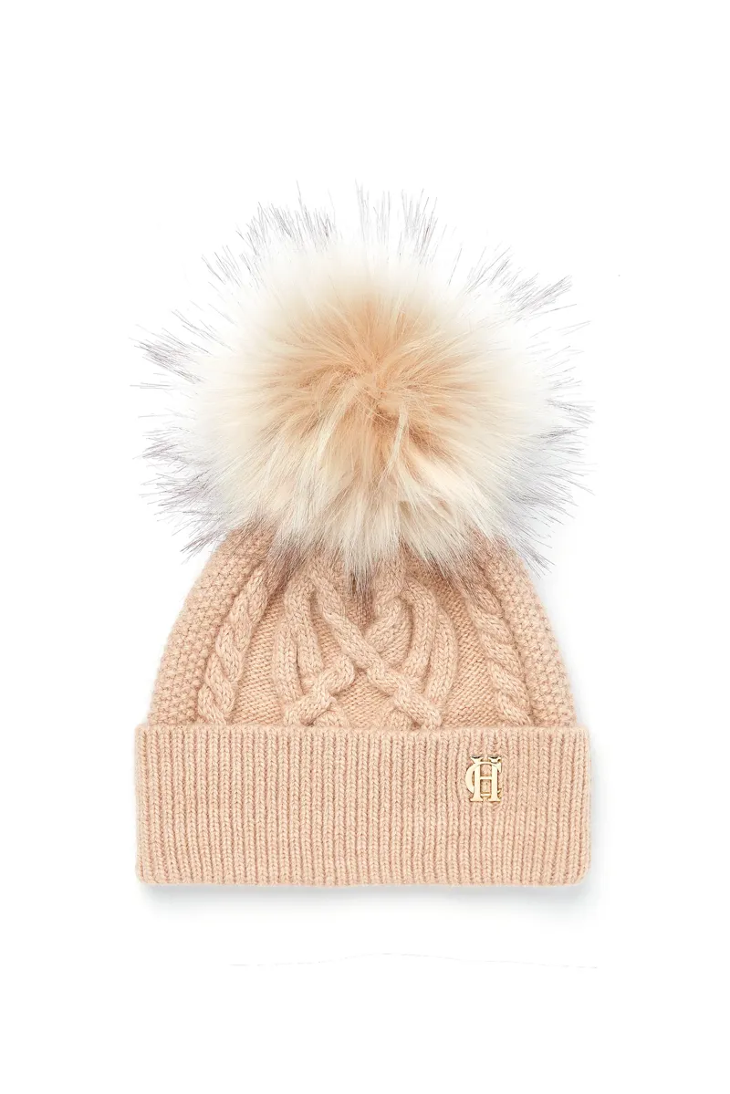 Holland Cooper Cortina Bobble Hat Camel Champagne