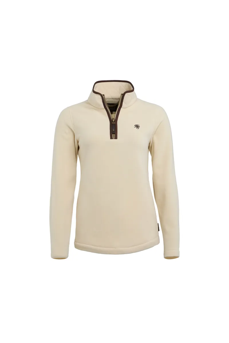 Holland Cooper Country Fleece Half Zip Cream-1