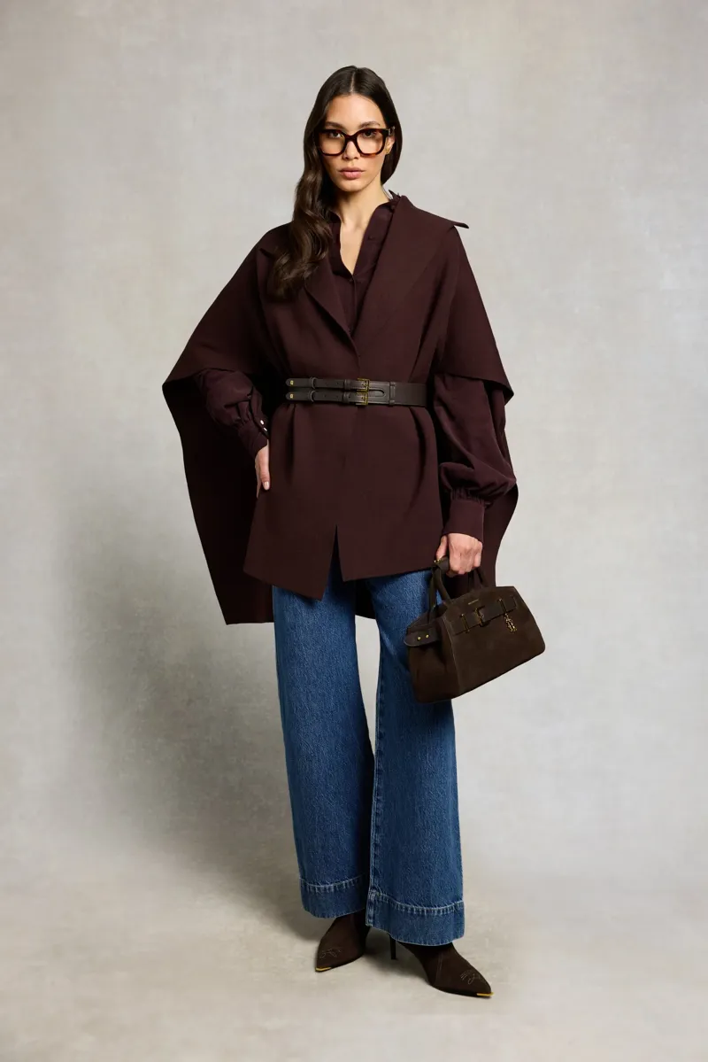 Holland Cooper Country Cord Blouse in Chocolate-4