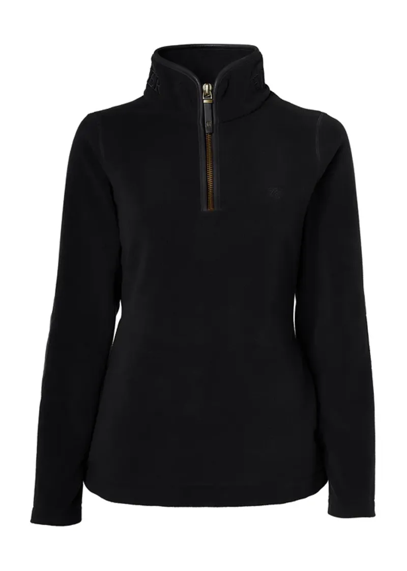 Holland Cooper Country Fleece Quarter Zip Black