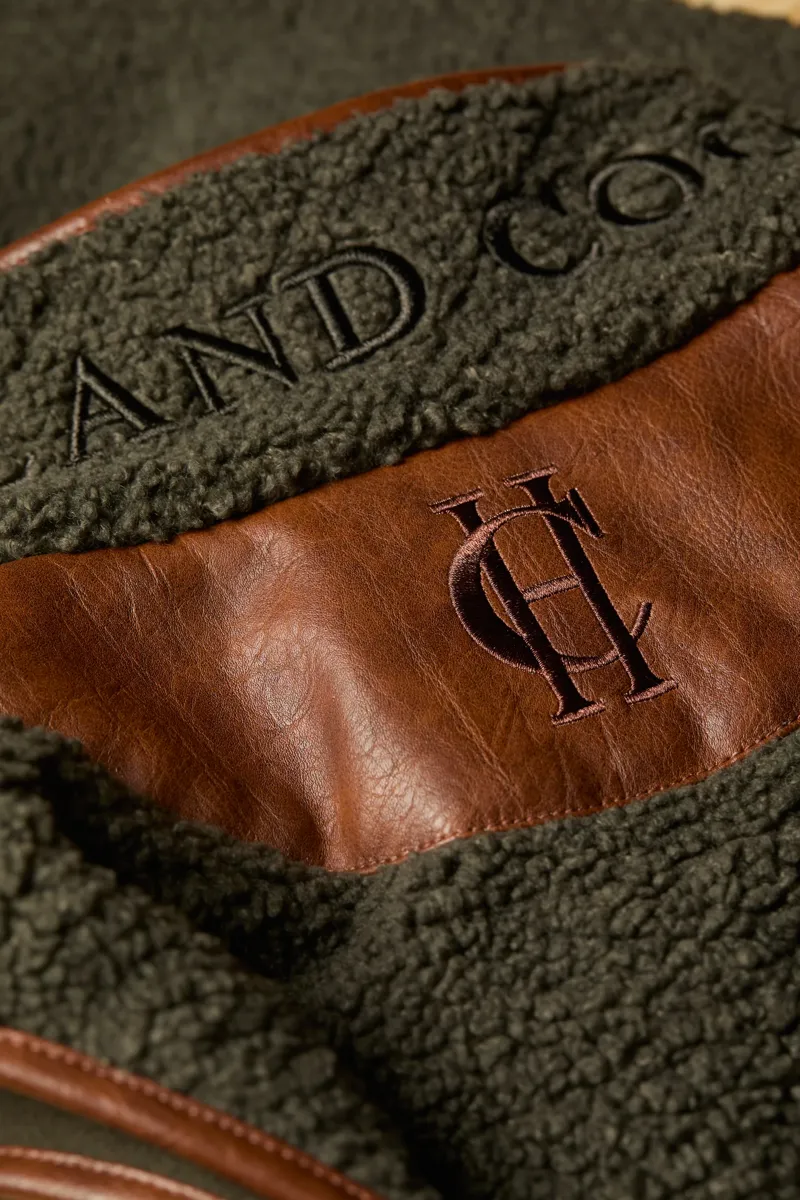 Holland Cooper Country Fleece Jacket Khaki Borg-7