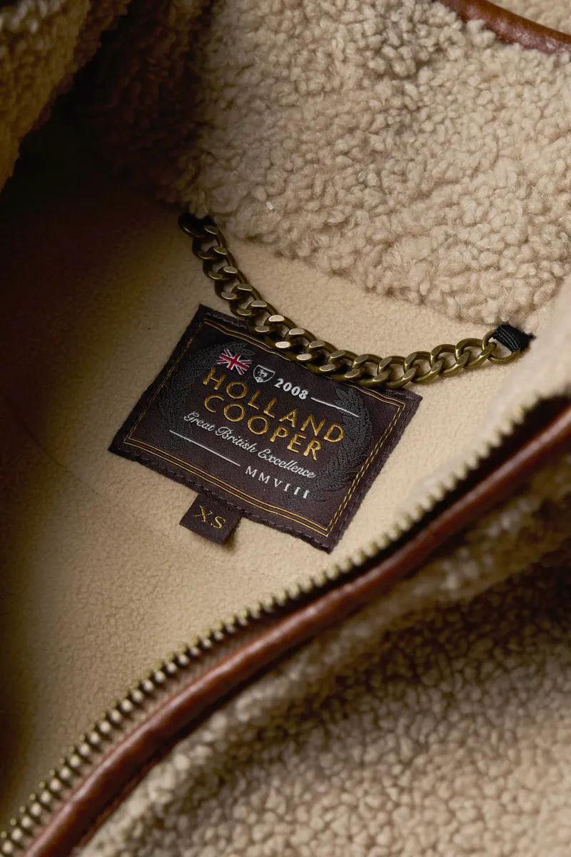 Holland Cooper Country Fleece Gilet Natural Borg-5