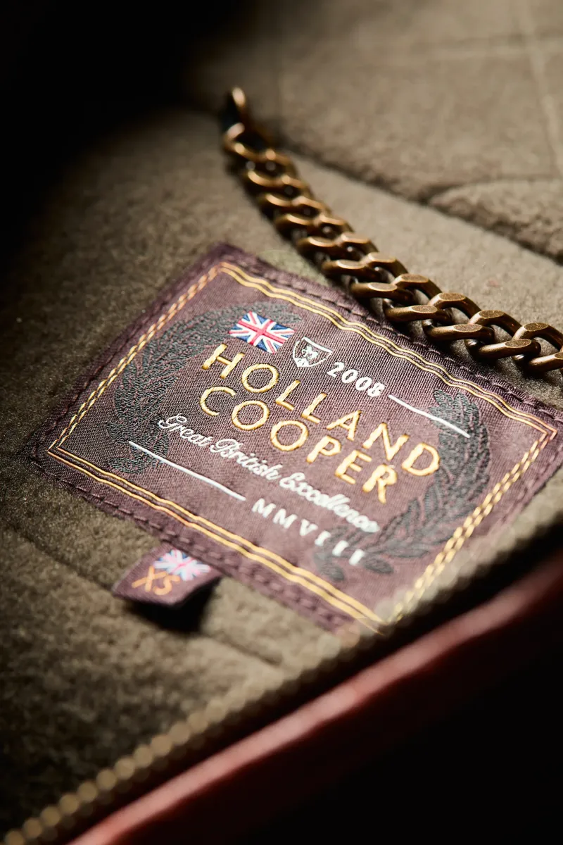 Holland Cooper Country Fleece Longline Jacket Khaki-6