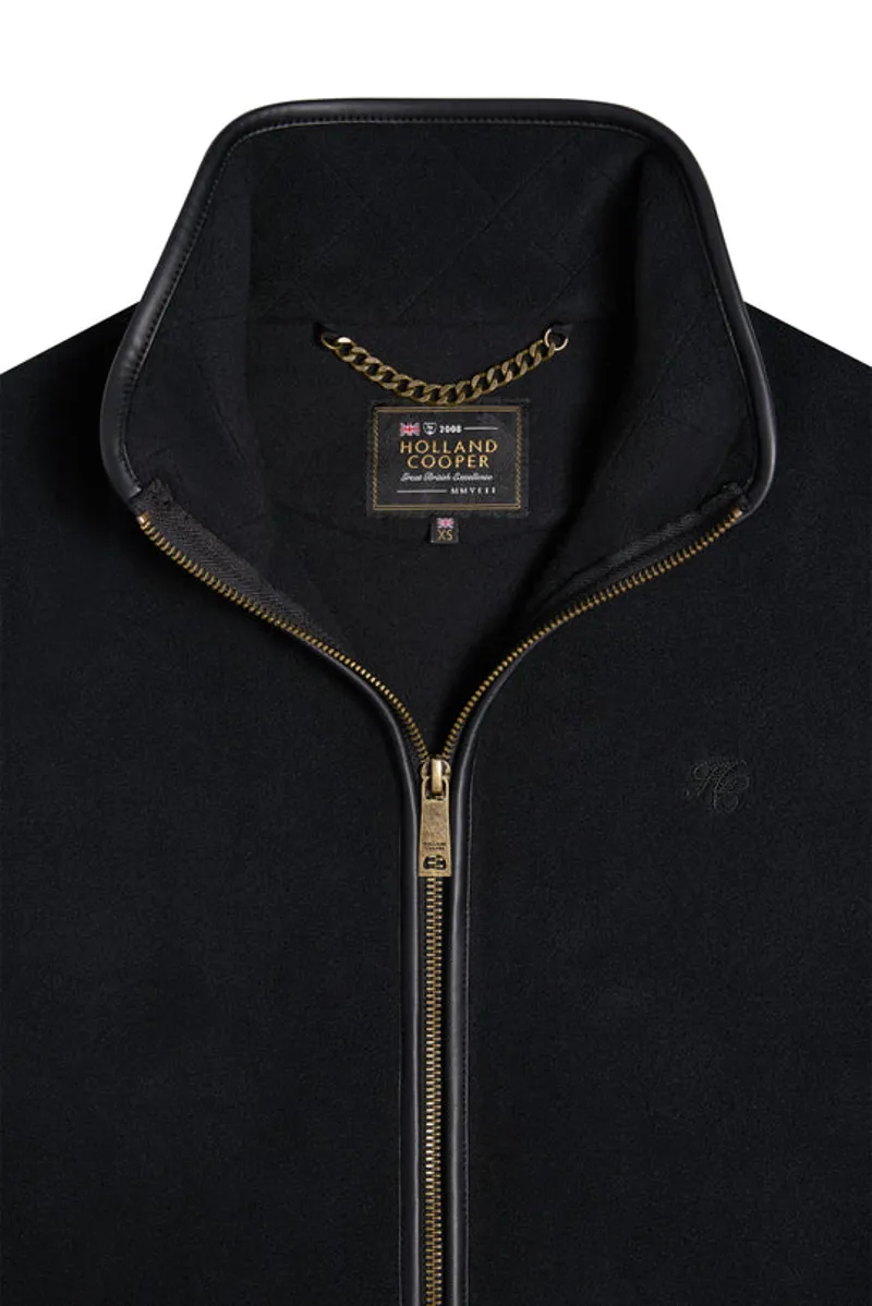 Holland Cooper Country Longline Fleece Black-6