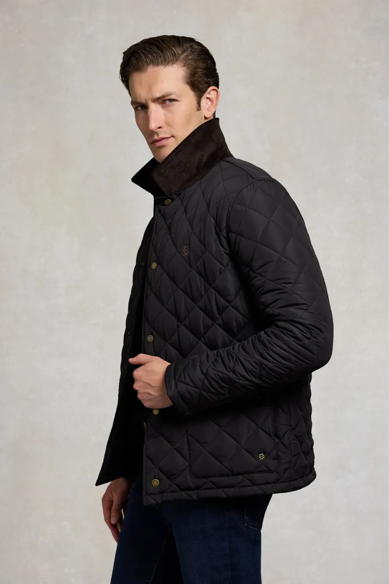 Holland Cooper Men's Country Quilted Jacket in Ink Navy-1