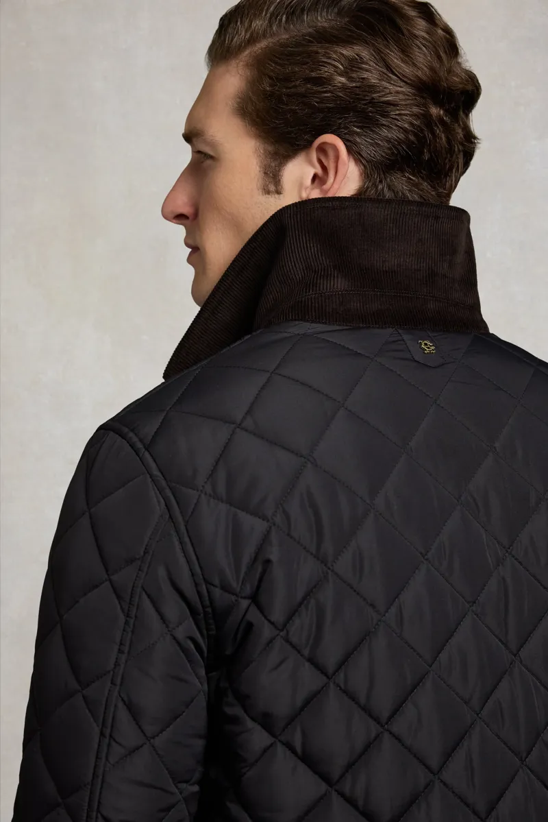 Holland Cooper Men's Country Quilted Jacket in Ink Navy-2