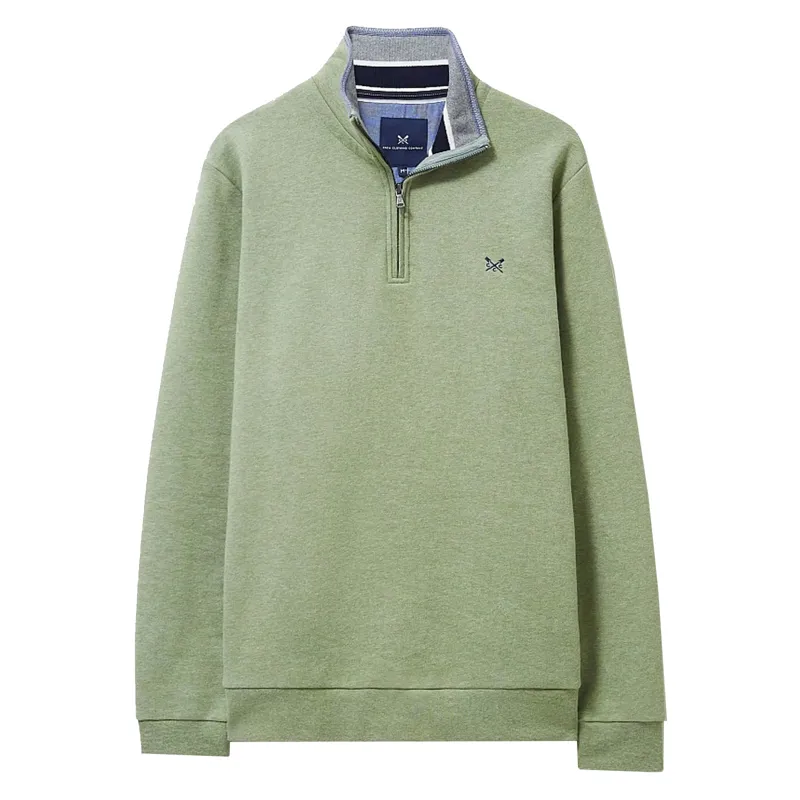 Crew Classic Half Zip Sweatshirt Artichoke Marl-8