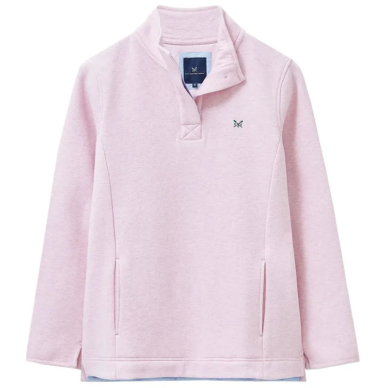 Crew Half Button Sweatshirt Pink