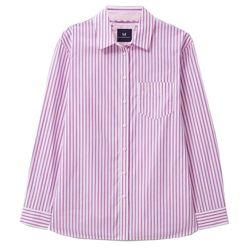 Crew Poplin Shirt Pink Stripe