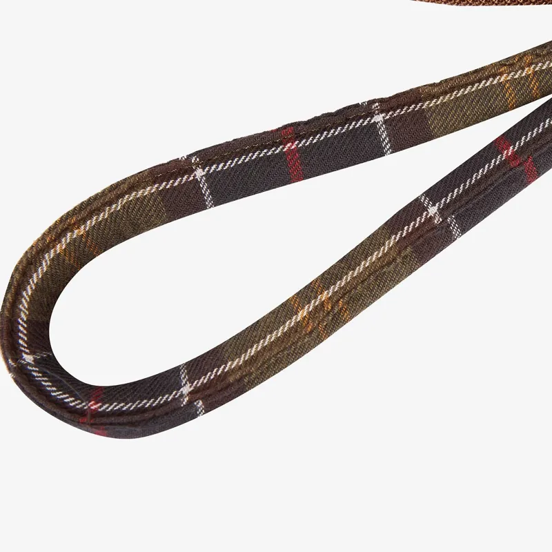 Barbour Tartan Trimmed Slip Dog Lead in Classic Tartan-5