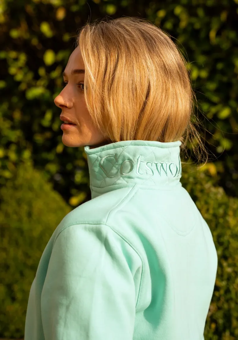 Cotswold Fox Tetbury Quarter Zip in Mint-3