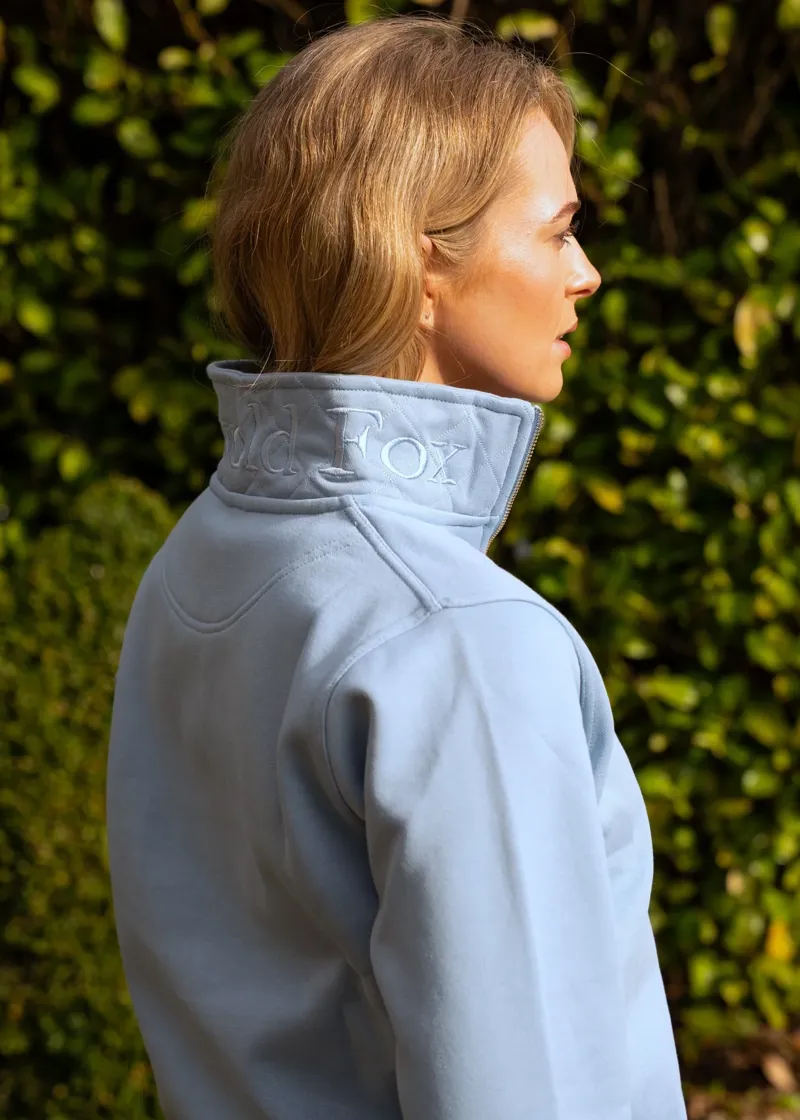 Cotswold Fox Tetbury Quarter Zip in Cornflower Blue-1