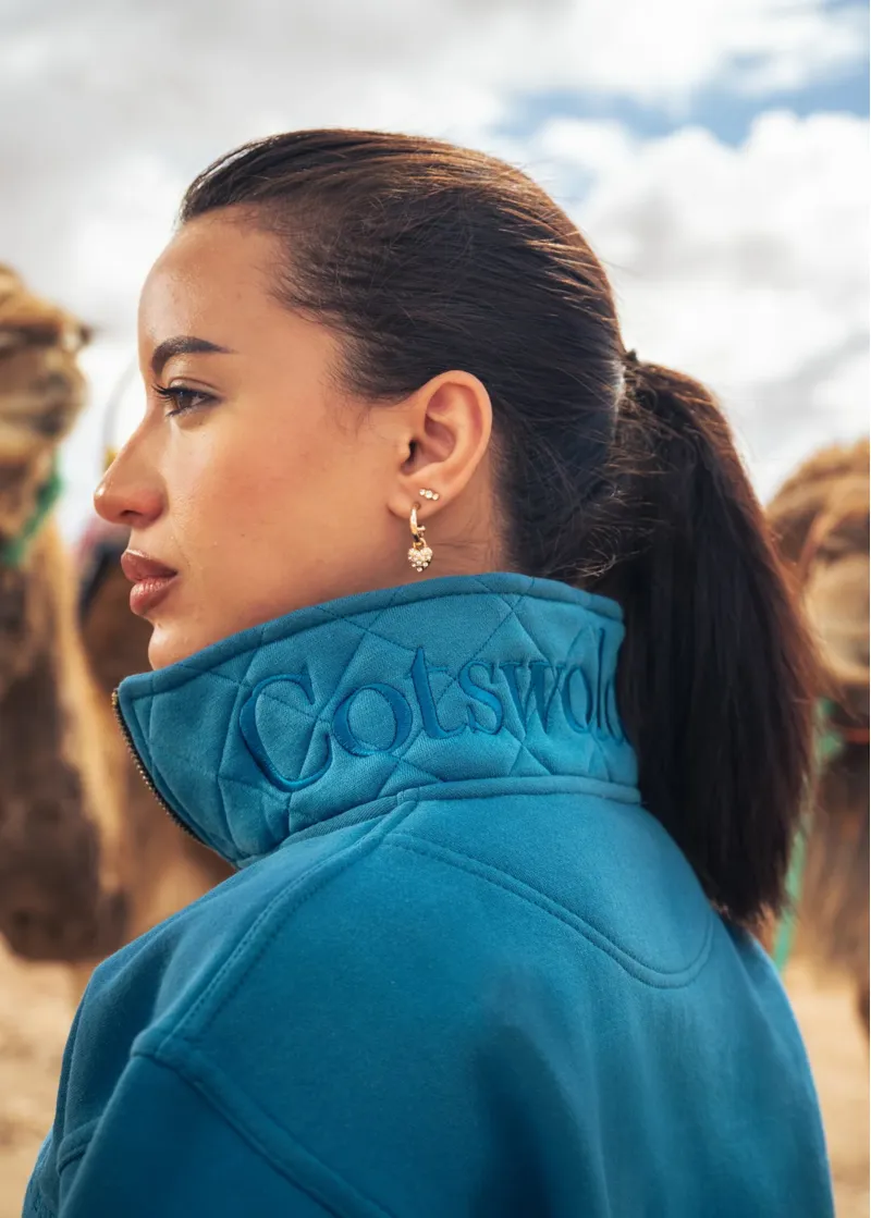 Cotswold Fox Tetbury Quarter Zip Petrol Blue-5