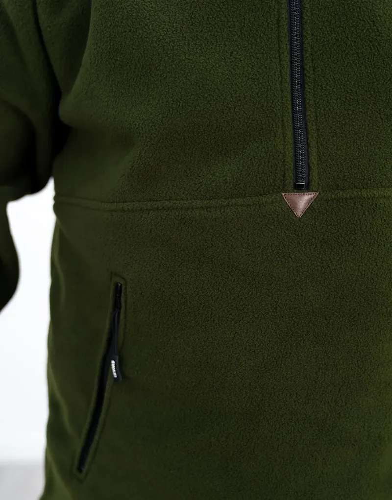 Swazi Doughroaster Fleece Jumper in Olive-4