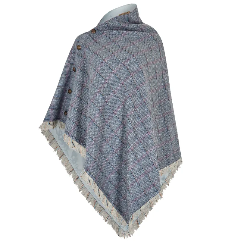 Dubarry Hazelwood Tweed Poncho Denim Haze