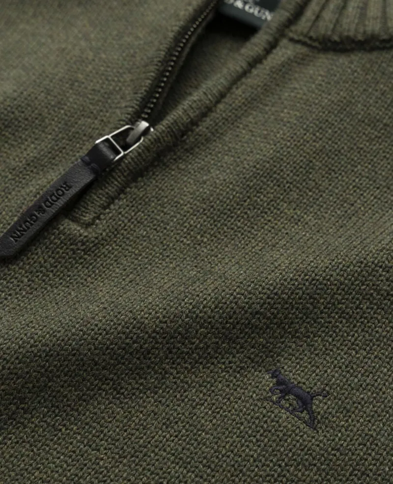 Rodd and Gunn Merrick Bay Quarter Zip Knit Loden-4