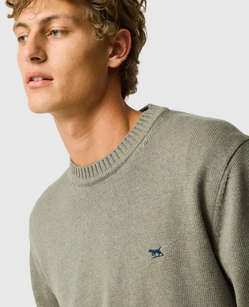 Rodd and Gunn Gunn Knit Crew Neck Sweater in Willow-5