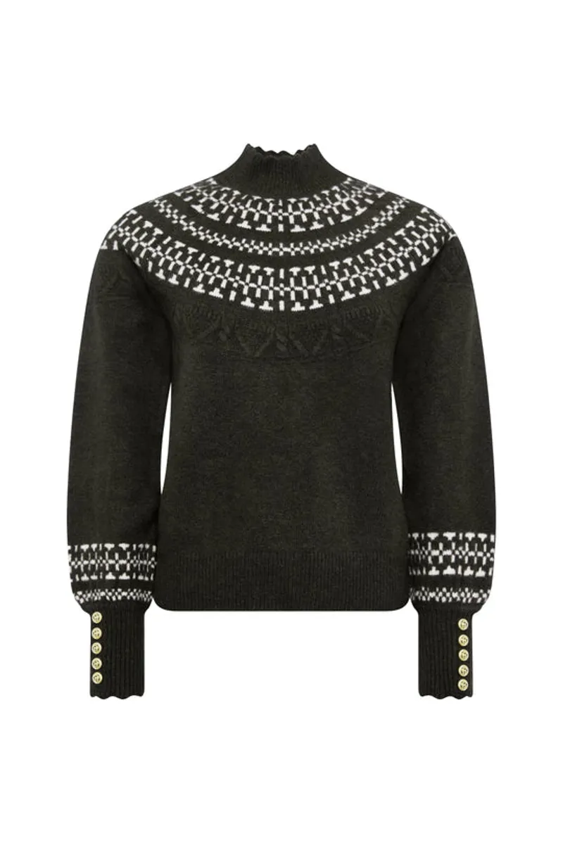 Holland cooper Elodie Roll Neck Knit Forest Green