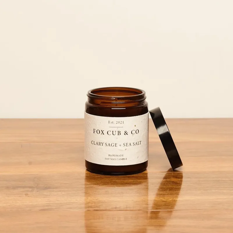 Fox Cub and Co Clary Sage and Sea Salt Candle