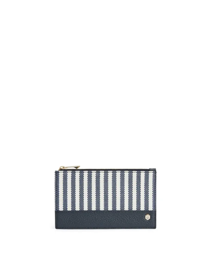 Fairfax and Favor Stratford Purse Navy Stripe-1
