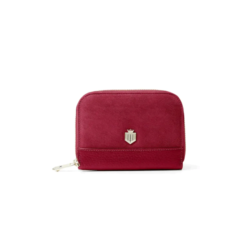 Fairfax and Favor Mini Salisbury Purse Cherry Suede