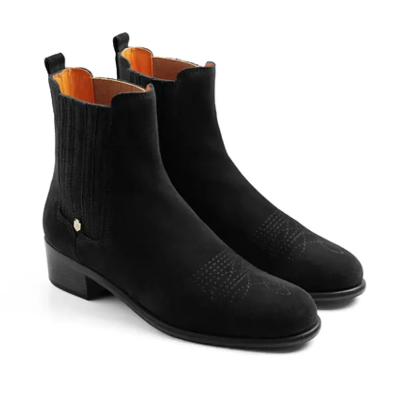 Fairfax and Favor Rockingham Chelsea Boot Black Suede