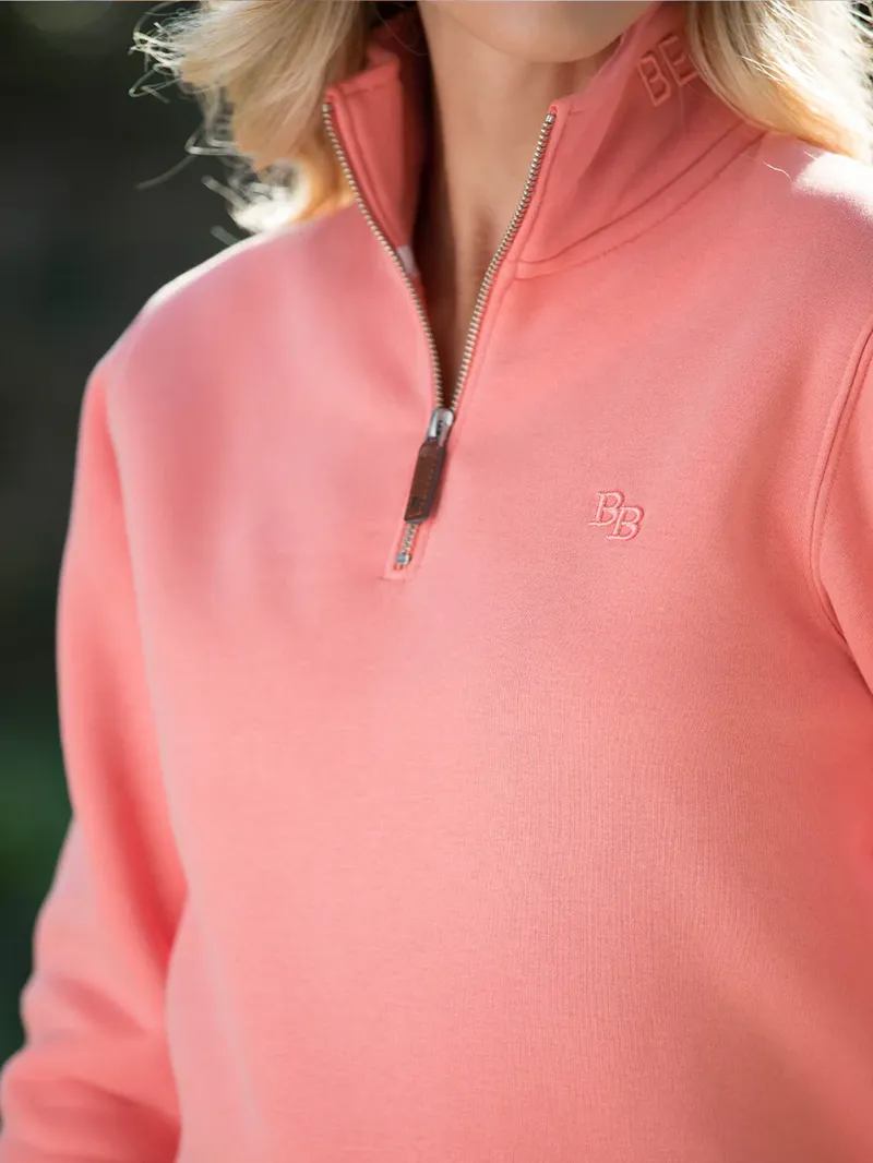 Beaumont and Bear Tuckenhay Unisex Quarter Zip Flamingo-5