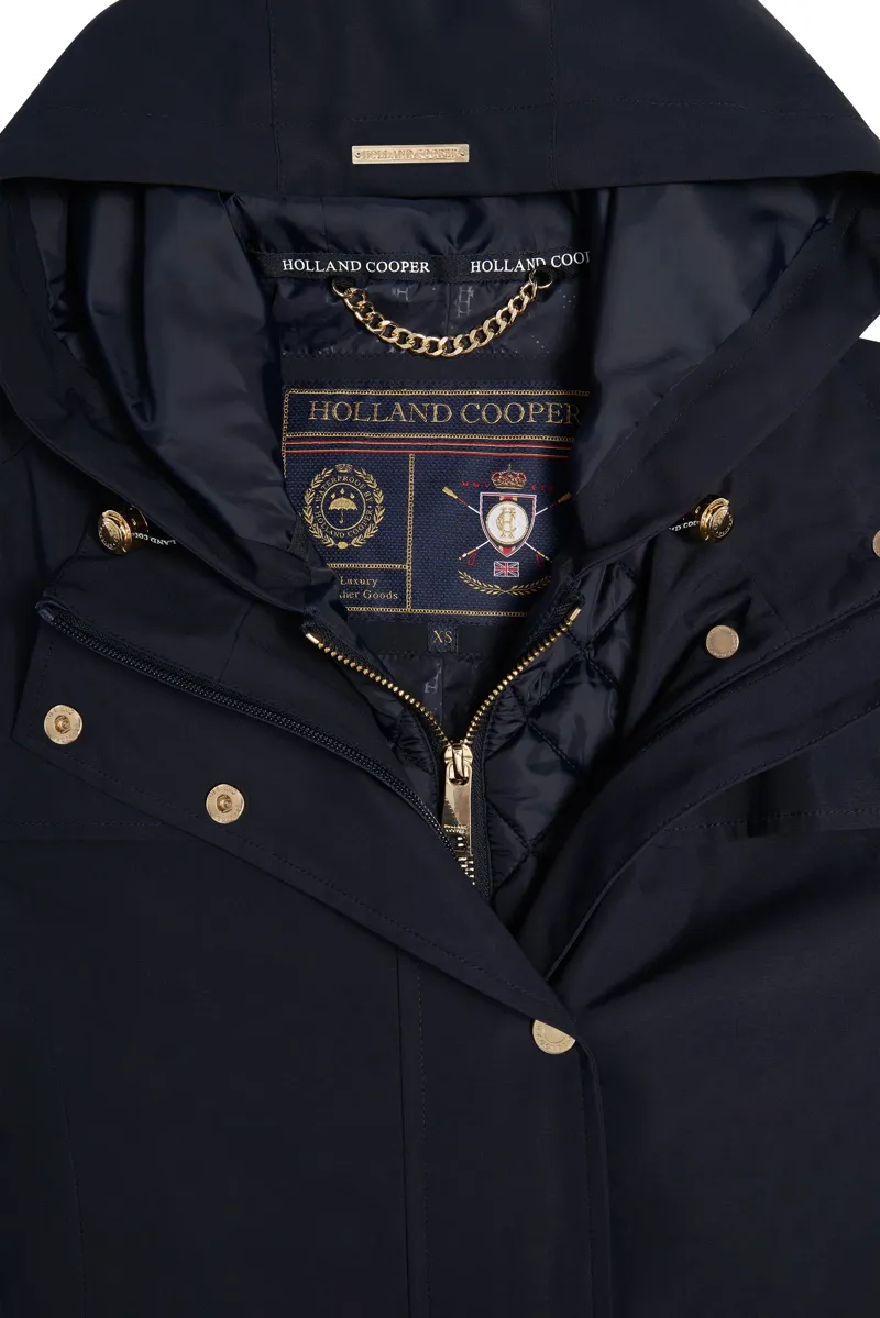 Holland Cooper Folgate Rain Coat in Ink Navy-8