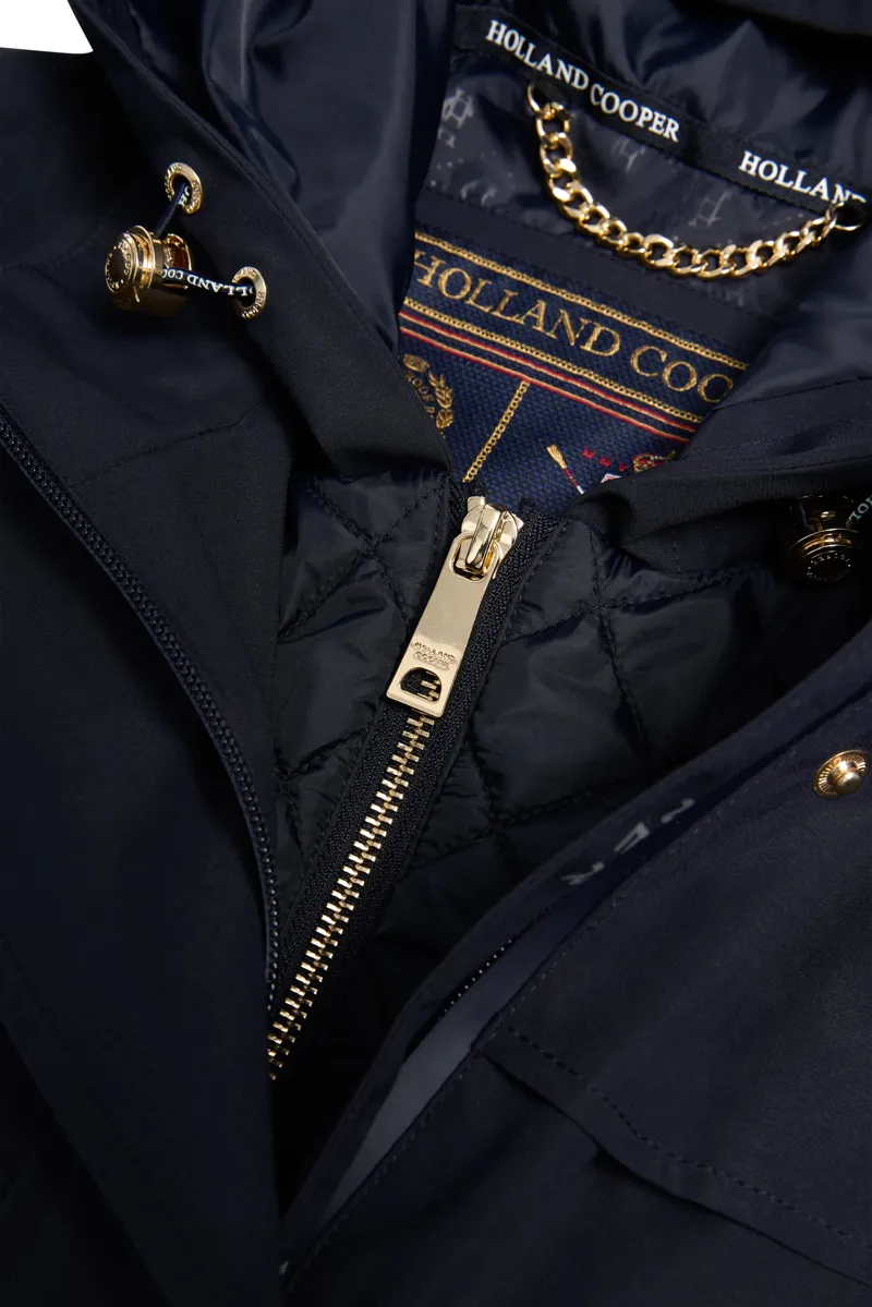 Holland Cooper Folgate Rain Coat in Ink Navy-9
