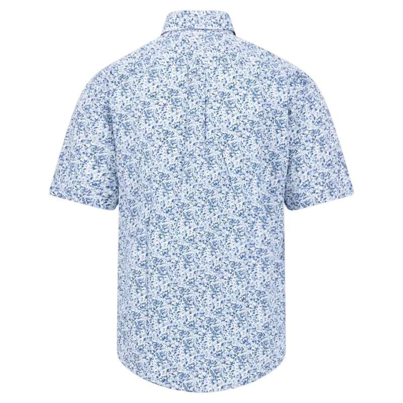 Fynch-Hatton Premium Flower Print Button Down Shirt New Breeze-1