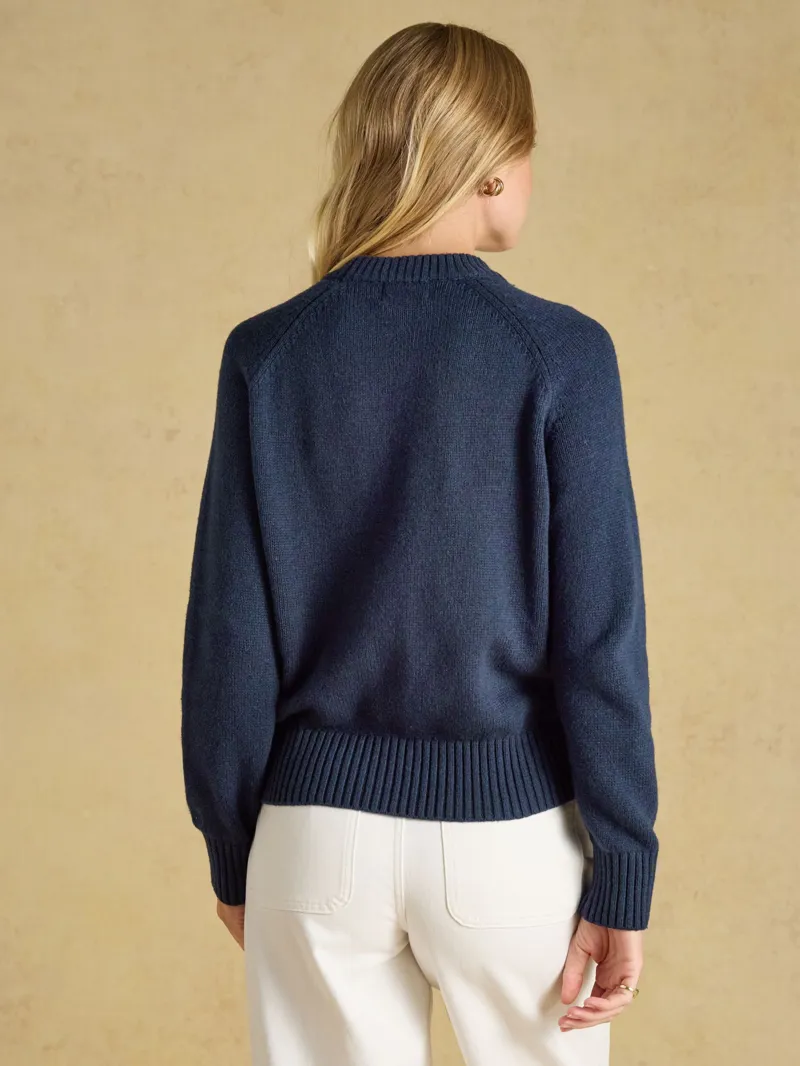 Joules Jonty Knitted Jumper in Navy-3