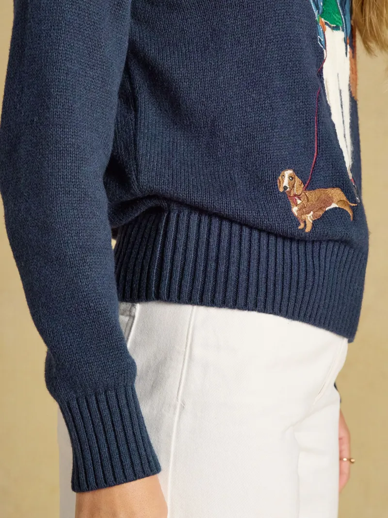 Joules Jonty Knitted Jumper in Navy-6