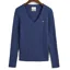 Gant Ladies Stretch Cotton Cable V-Neck Dusty Navy