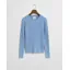 Gant Ladies Stretch Cotton Cable C-Neck Jumper Clear Sky