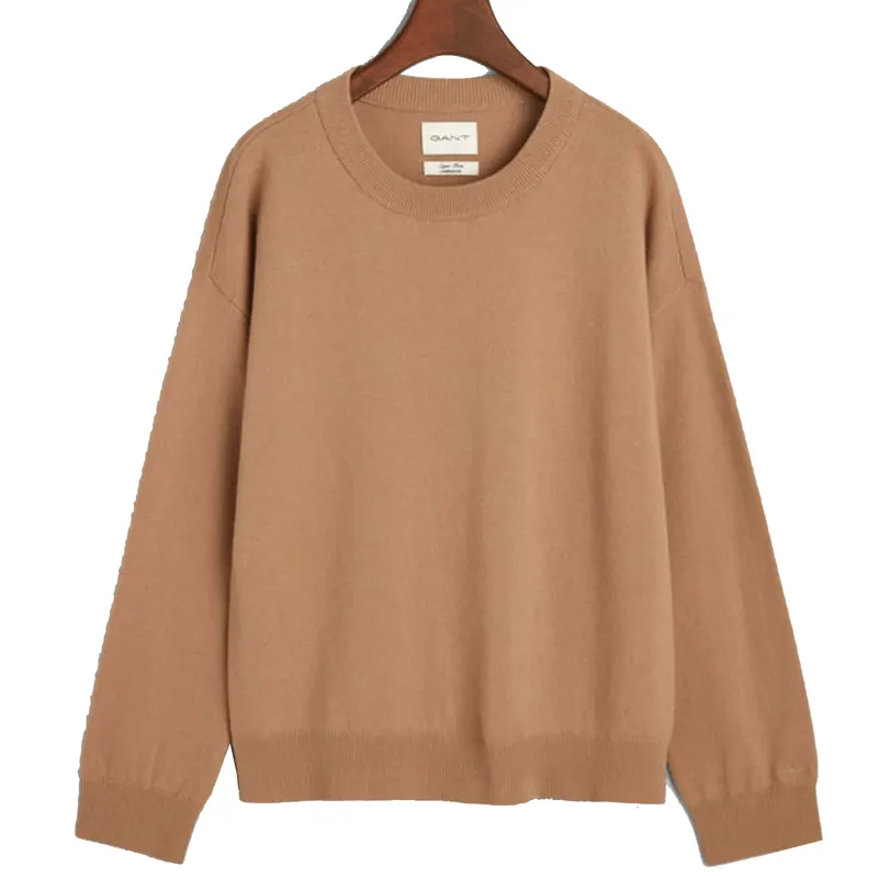 Gant Ladies Superfine Lambswool Jumper Carmel Beige