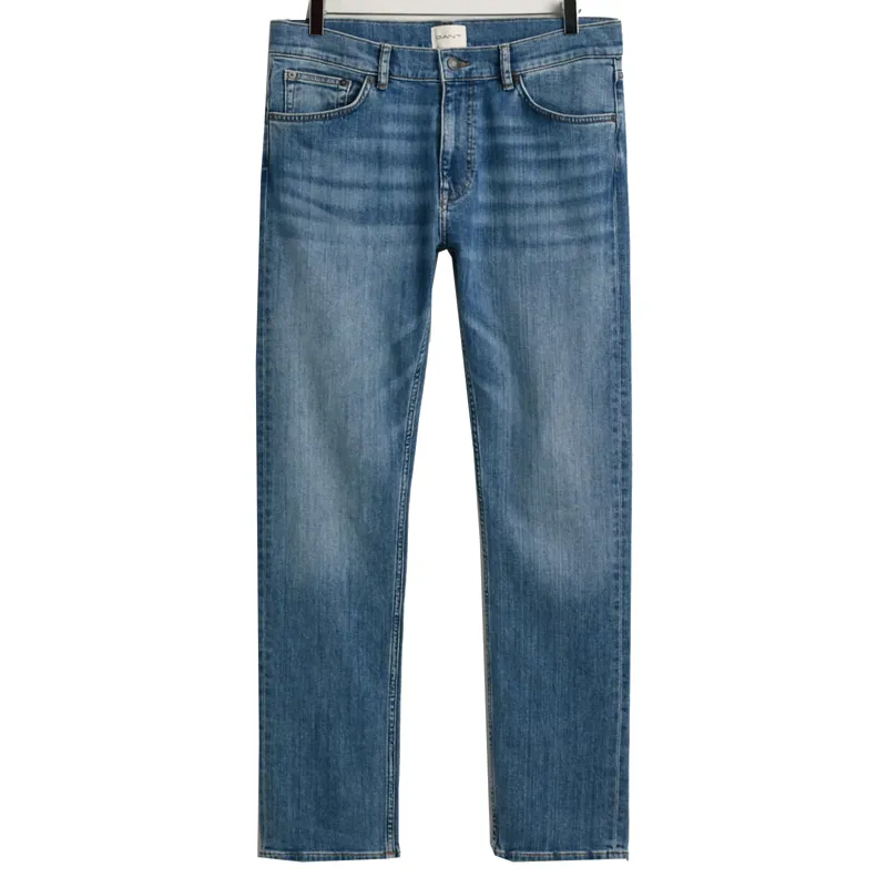 Gant Regular Fit Jeans Mid Blue Worn In
