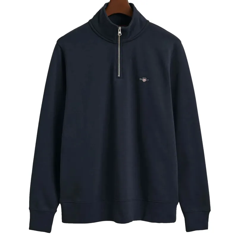 Gant Shield Half-Zip Sweatshirt Evening Blue