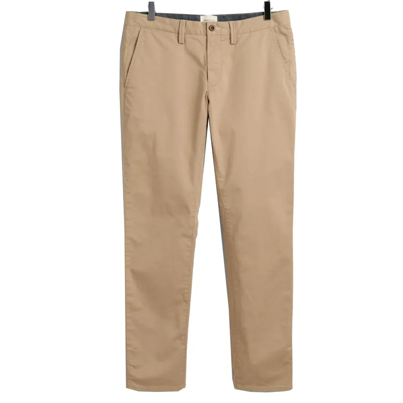 Gant Slim Fit Twill Chinos Dark Khaki