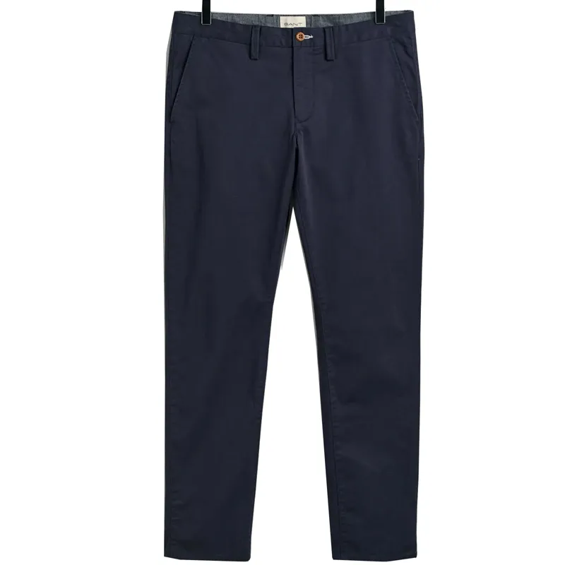 Gant Slim Fit Twill Chinos Marine