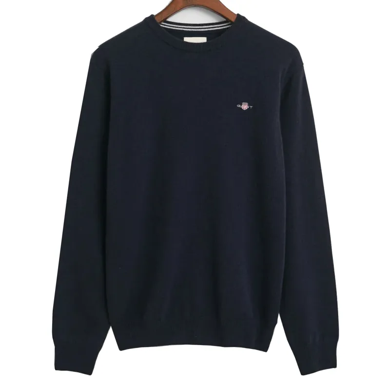 Gant Superfine Lambswool Crew Neck Marine