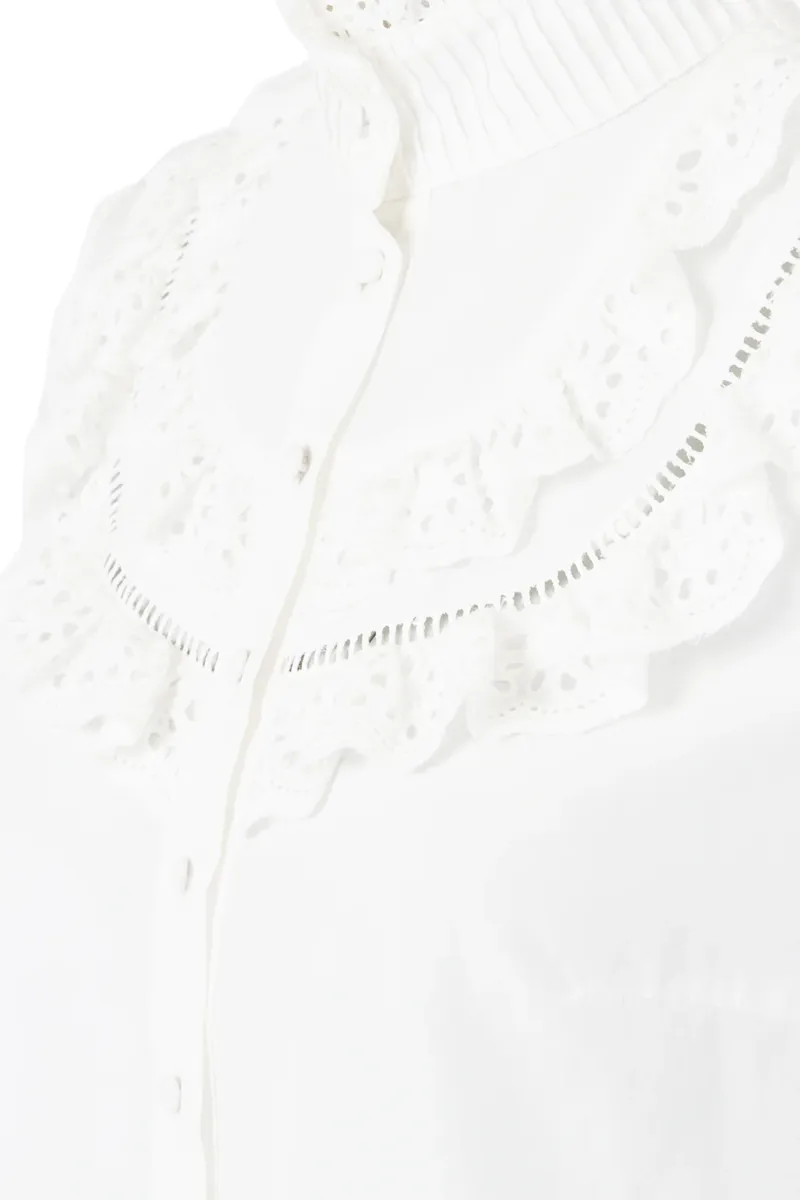 Holland Cooper Audley Lace Blouse White-8