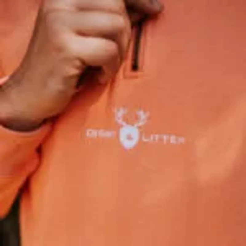 Digby and Litten Ptarmigan Quarter Zip Jumper Coral-1